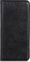 LG K50 Hoesje - Mobigear - Cowboy Serie - Kunstlederen Bookcase - Zwart - Hoesje Geschikt Voor LG K50