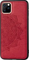 Apple iPhone 11 Pro Max Hoesje - Mobigear - Mandala Serie - Hard Kunststof Backcover - Rood - Hoesje Geschikt Voor Apple iPhone 11 Pro Max