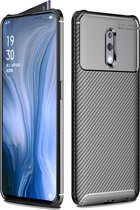 OPPO Reno Hoesje - Mobigear - Racing Serie - TPU Backcover - Zwart - Hoesje Geschikt Voor OPPO Reno