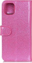 Apple iPhone 11 Hoesje - Mobigear - Glitter Serie - Kunstlederen Bookcase - Roze - Hoesje Geschikt Voor Apple iPhone 11