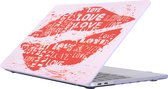 Case geschikt voor Apple MacBook Pro 15 (2016-2019) - Mobigear - Design Serie - Hardcover - Lips - Geschikt voor Apple MacBook Pro 15 (2016-2019) Cover