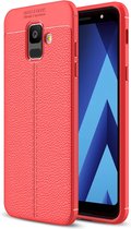 Mobigear Luxury TPU Backcover Hoesje - Geschikt voor Samsung Galaxy A6 (2018) - Rood
