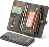 Huawei P20 Hoesje - Caseme - Luxe Wallet Serie - Kunstlederen Bookcase / 2in1 Case - Zwart - Hoesje Geschikt Voor Huawei P20