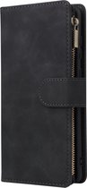 Samsung Galaxy Note 10 Lite Hoesje - Mobigear - Zipper Serie - Kunstlederen Bookcase - Zwart - Hoesje Geschikt Voor Samsung Galaxy Note 10 Lite