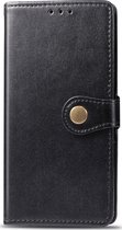 OnePlus 8 Hoesje - Mobigear - Snap Button Serie - Kunstlederen Bookcase - Zwart - Hoesje Geschikt Voor OnePlus 8
