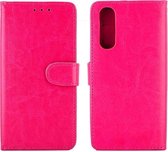 Mobigear Wallet Telefoonhoesje geschikt voor OPPO Reno 3 Pro Hoesje Bookcase Portemonnee - Roze