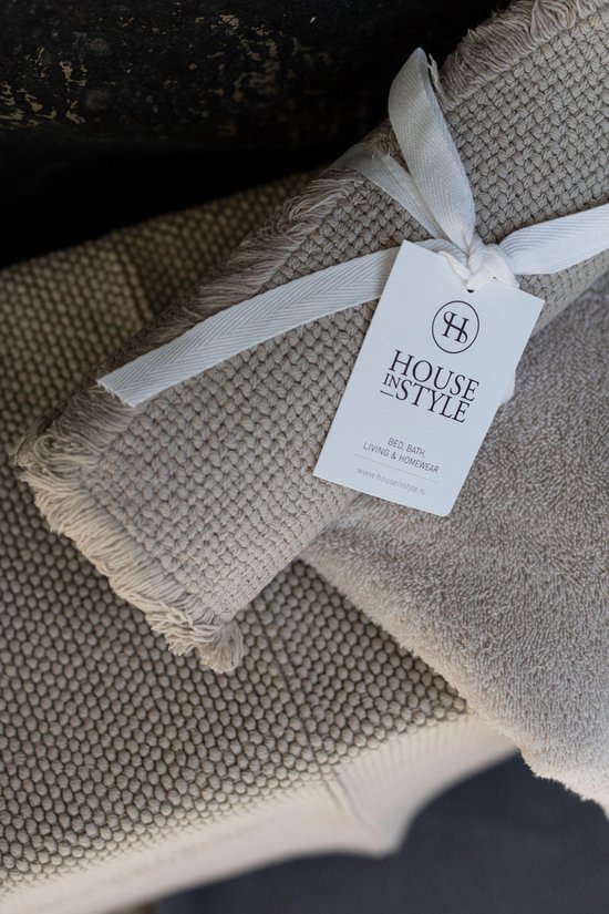 House in Style Luxe de bain de luxe Patara 100% coton, 50 x 80 cm, couleur sable