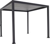 SORARA Mirador - Basic Moderne terrasoverkapping - Zwart Paviljoen - 3x3 m - Aluminium/Staal - Vrijstaande zonwering en tuin overkapping met kantelbare lamellen - Weerbestendig