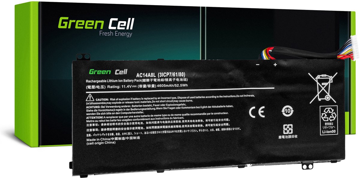 GREEN CELL Batterij voor Acer Aspire Nitro V15 VN7-571G VN7-572G VN7-591G VN7-592G / 11,4V 4605mAh