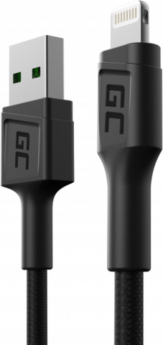 Kabel GC PowerStream USB-A - Lightning 30cm snel opladen Apple 2.4A.
