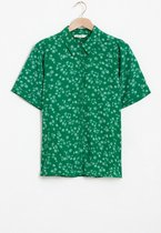 Sissy-Boy - Groene blouse met all over bloemenprint en korte mouwen