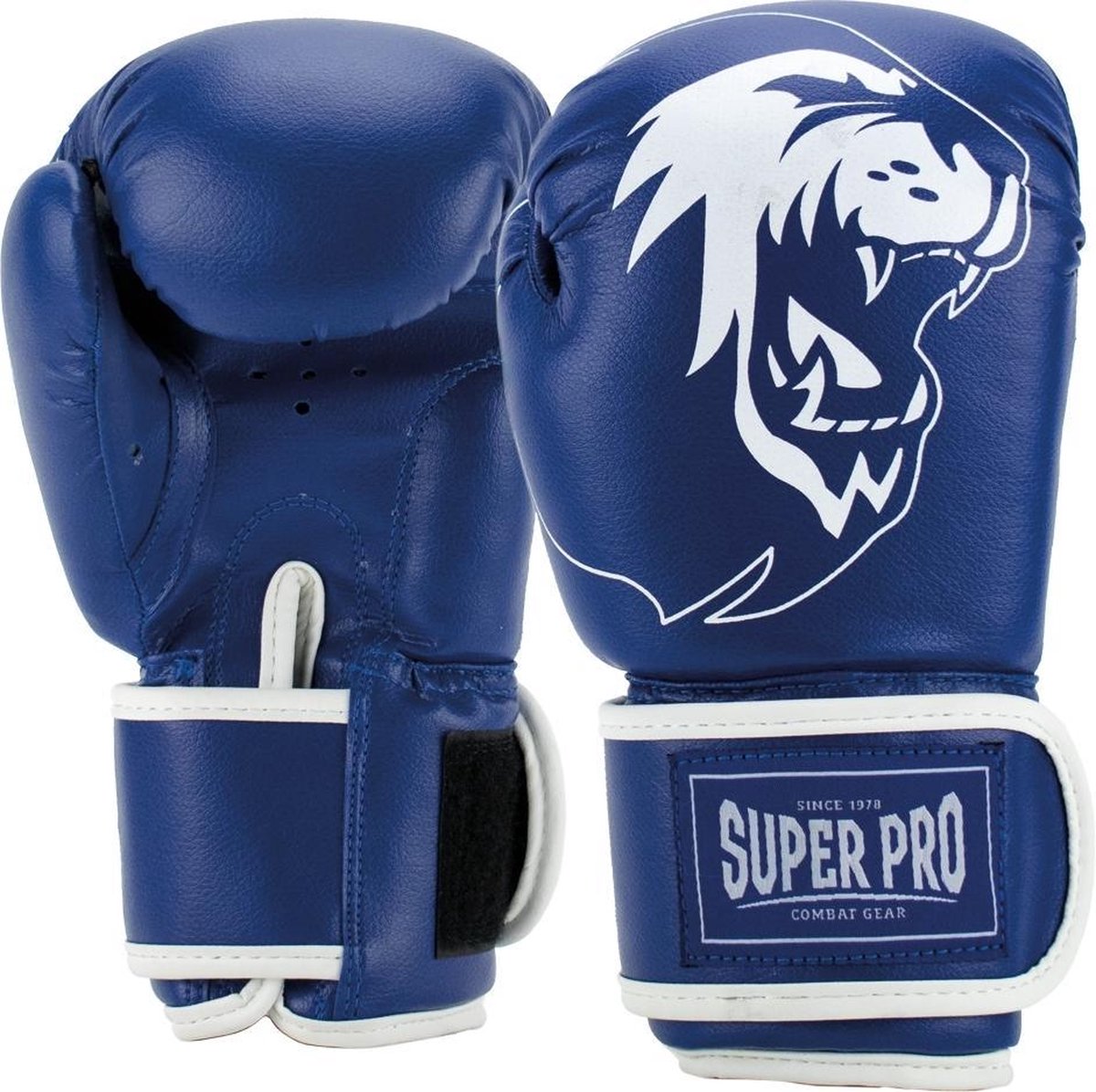 Super Pro Combat Gear Talent (kick)bokshandschoenen Blauw/Wit 8oz