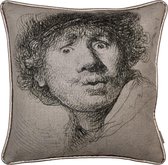 Raaf sierkussen Rembrandt grijs 40x40 cm