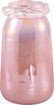 PTMD  kate roze glazen vaas rond hoog m