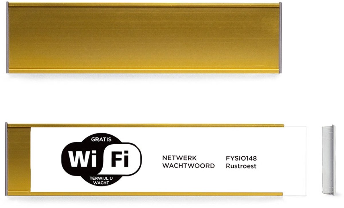 Deurbord | Goud | 25x6cm