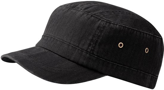 Beechfield Unisex Urban Army Cap / Hoofddeksel (Pakket van 2) (Vintage Zwart)