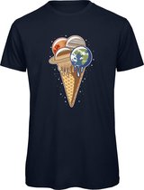 Planet Icecream - Heren T-Shirt - Katoen