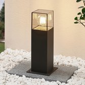 Lucande - Sokkellamp - 1licht - aluminium, kunststof - H: 30 cm - E27 - grafietgrijs