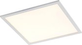 Lindby - LED plafondlamp - 1licht - kunststof, aluminium - H: 5 cm - wit - Inclusief lichtbron