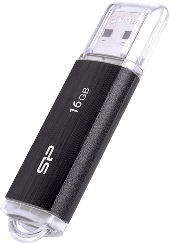Stiv Usb USB stick Silicon Power SP016GBUF2U02V1K 16 GB USB 2.0 Black 16 GB | bol