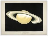 The Planet Saturn, Étienne Léopold Trouvelot - Foto op Akoestisch paneel - 200 x 150 cm