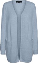 Vero Moda Dames VMDOFFY LS Short Cardigan Blauw - Maat XS