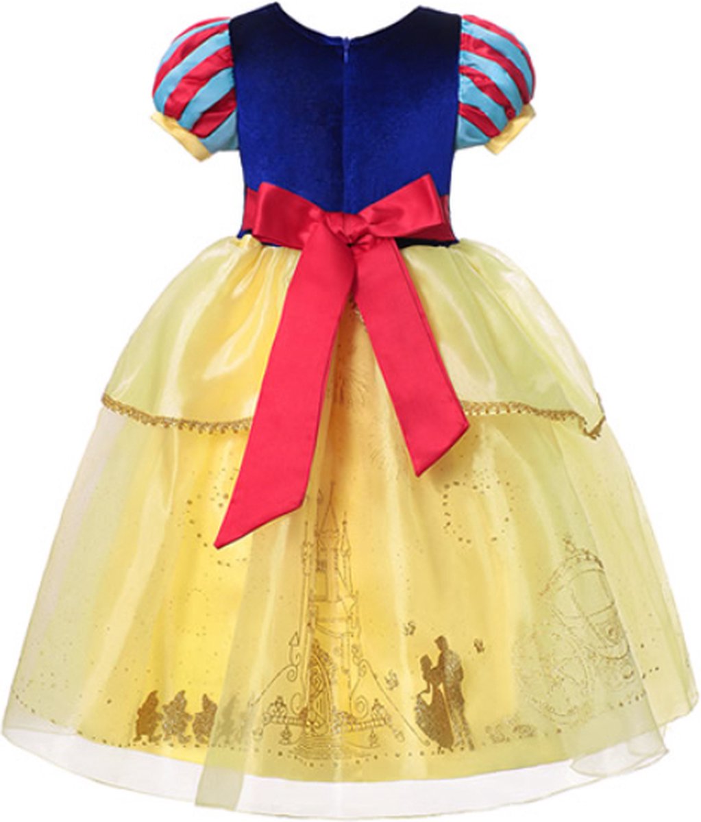 IWFREE Blanche Neige Déguisement avec Cape Fille Snow White Robe