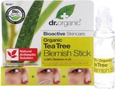 Dr Organic - Tea Tree - Anti-Puisten - Blemish Stick - Roll On - 8ml -