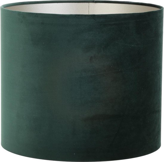 Light & Living Cilinder lampenkap Velours - Groen - Ø50x38cm - Modern
