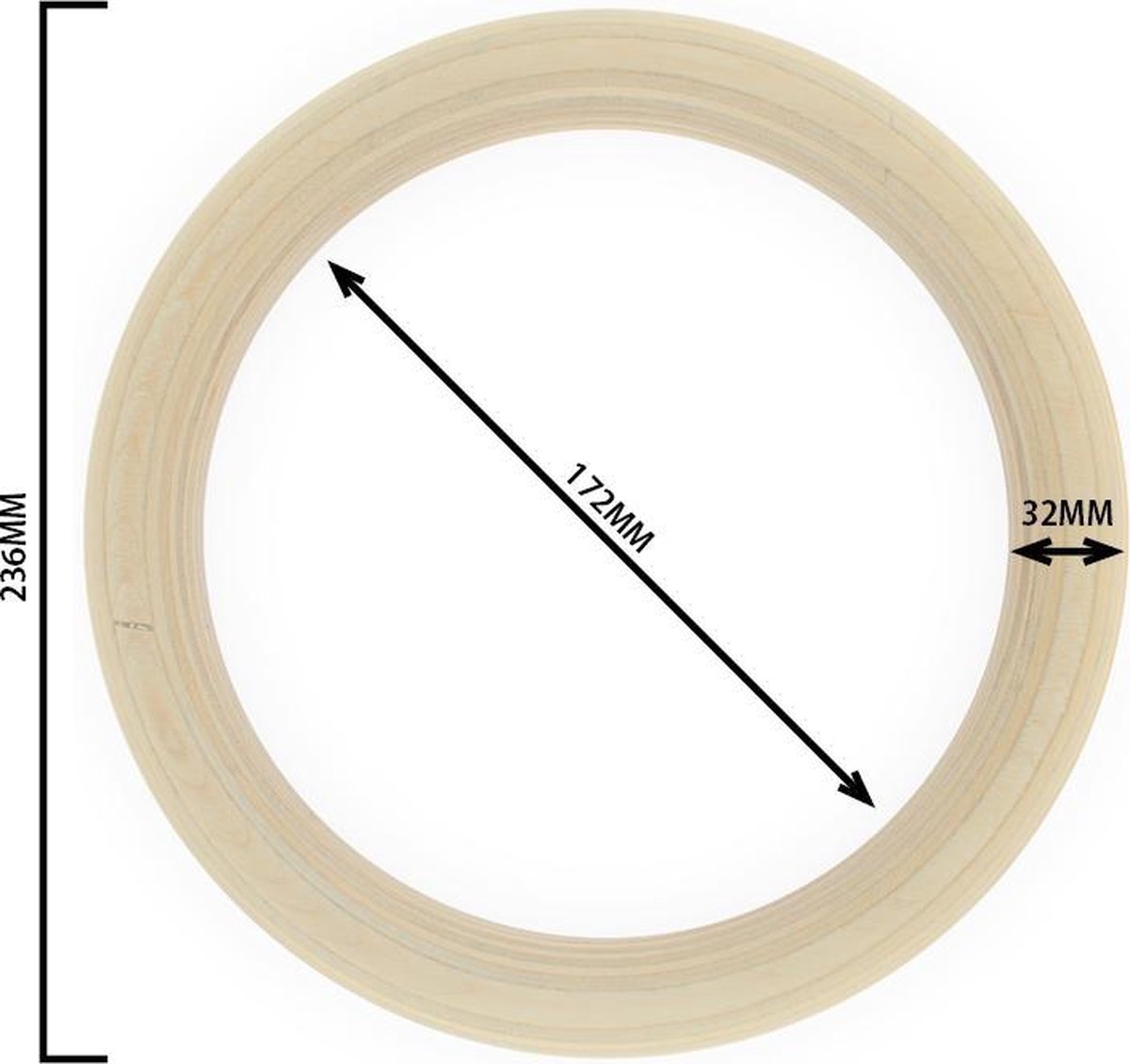 Houten Turn Gym Ringen (32MM) StreetGains® bol