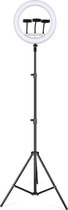 Ringlamp met Statief (Verstelbaar tot 200cm) - Ringlight 14 inch / 36 cm met Telefoonstatief - Gaming  pc Setup Lamp - Tiktok Lamp - Dimbaar