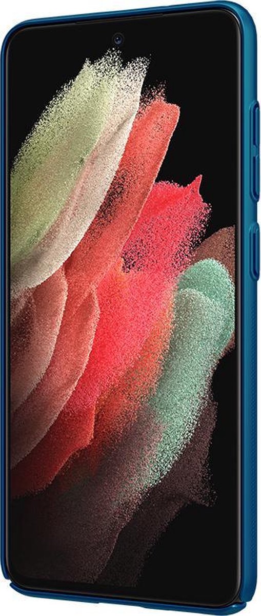 Nillkin - Samsung Galaxy S21 FE 2021 Hoesje - Super Frosted Shield - Back Cover - Blauw