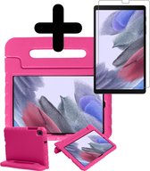 Hoes Geschikt voor Samsung Galaxy Tab A7 Lite Hoes Kinder Hoesje Kids Case Cover Kidsproof Met Screenprotector - Hoesje Geschikt voor Samsung Tab A7 Lite Hoesje Kinder Hoesje - Roze