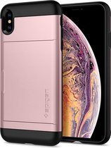 Spigen Slim Armor CS hoesje roze goud bescherming iPhone XS Max Rose Gold case