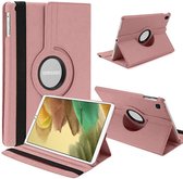 Samsung Tab A7 Lite Hoes bookcase - Galaxy Tab A7 Lite hoes 8.7 360 draaibare case Hoesje - Rose Goud