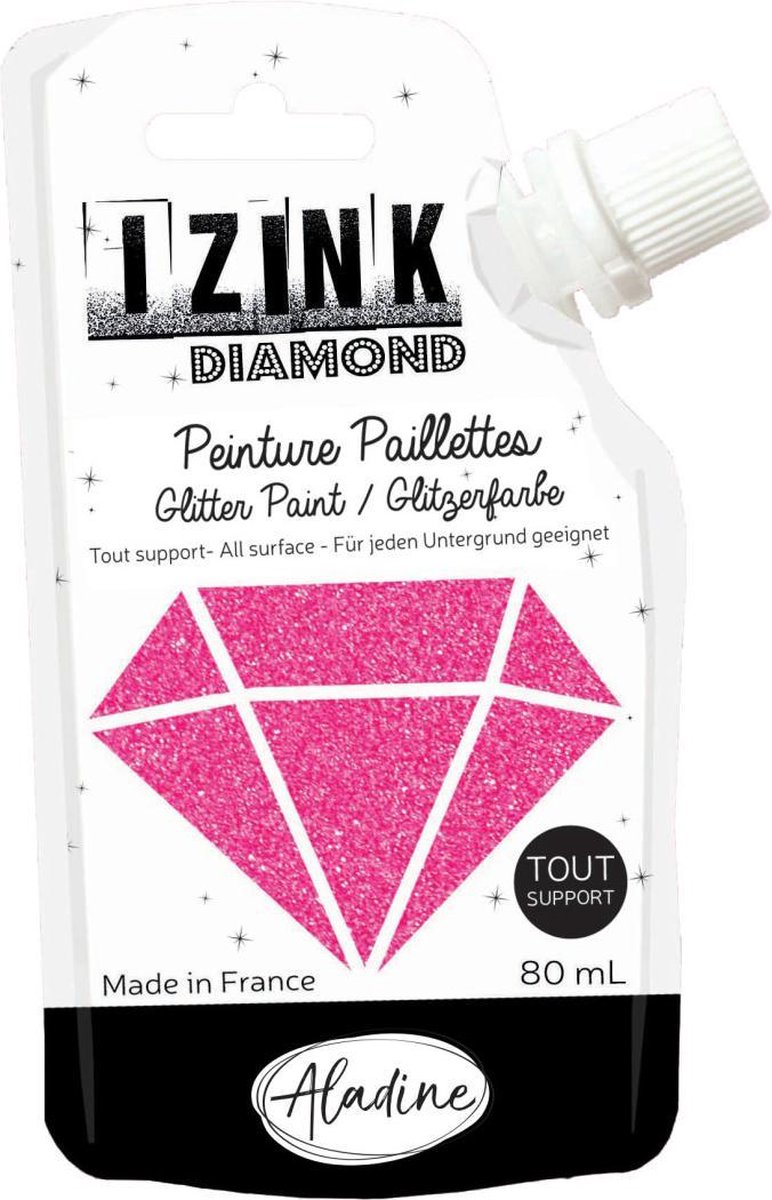 Fuchsia Glitterverf Izink Diamond