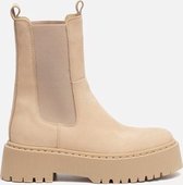 Ann Rocks Hoge Chelsea boots beige Leer 188608 - Dames - Maat 40