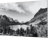 HalloFrame - Schilderij - Glacier National Park Wandgeschroefd - Zwart - 150 X 100 Cm