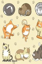 Address Book: For Contacts, Addresses, Phone, Email, Note, Emergency Contacts, Alphabetical Index With Cartoon Cats Kittens Differen