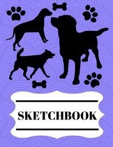 Sketchbook: Children Sketch Book for Drawing Practice with Cute Dogs Cover