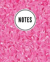 Notes: Cute Pink Print (8) - Cute Writing Notebook For School, Home & Office - [Classic]
