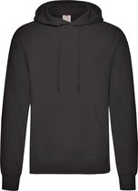 Fruit Of The Loom Heren Sweatshirt Met Capuchon / Hoodie (Zwart)