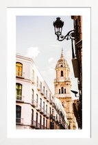 JUNIQE - Poster met houten lijst Malaga -13x18 /Ivoor