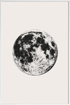 JUNIQE - Poster in kunststof lijst Lunar -40x60 /Grijs & Ivoor