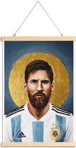 JUNIQE - Posterhanger Football Icon - Lionel Messi -40x60 /Kleurrijk