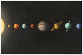 JUNIQE - Poster met kunststof lijst Solar system -40x60 /Kleurrijk