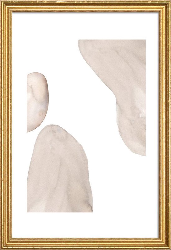 Juniqe Poster In Houten Lijst Softly 20x30 Grijs And Ivoor