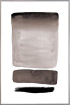 JUNIQE - Poster met kunststof lijst Shades of Grey -13x18 /Grijs &