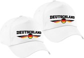 4x stuks duitsland / Deutschland landen pet wit kinderen - Duitsland / Deutschland baseball cap