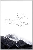 JUNIQE - Poster met kunststof lijst The Mountains -20x30 /Kleurrijk